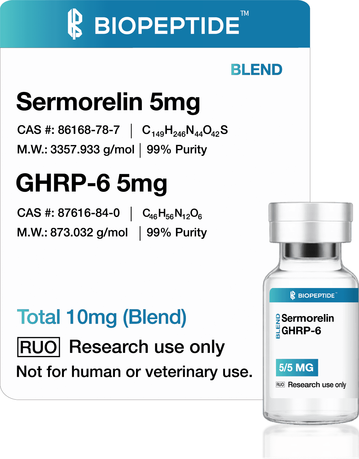 Sermorelin + GHRP-6 10mg Blend