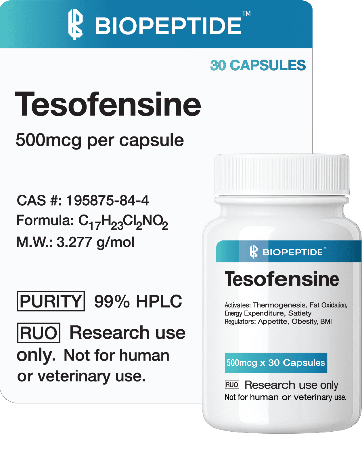 Tesofensine 500mcg – 30 Capsules