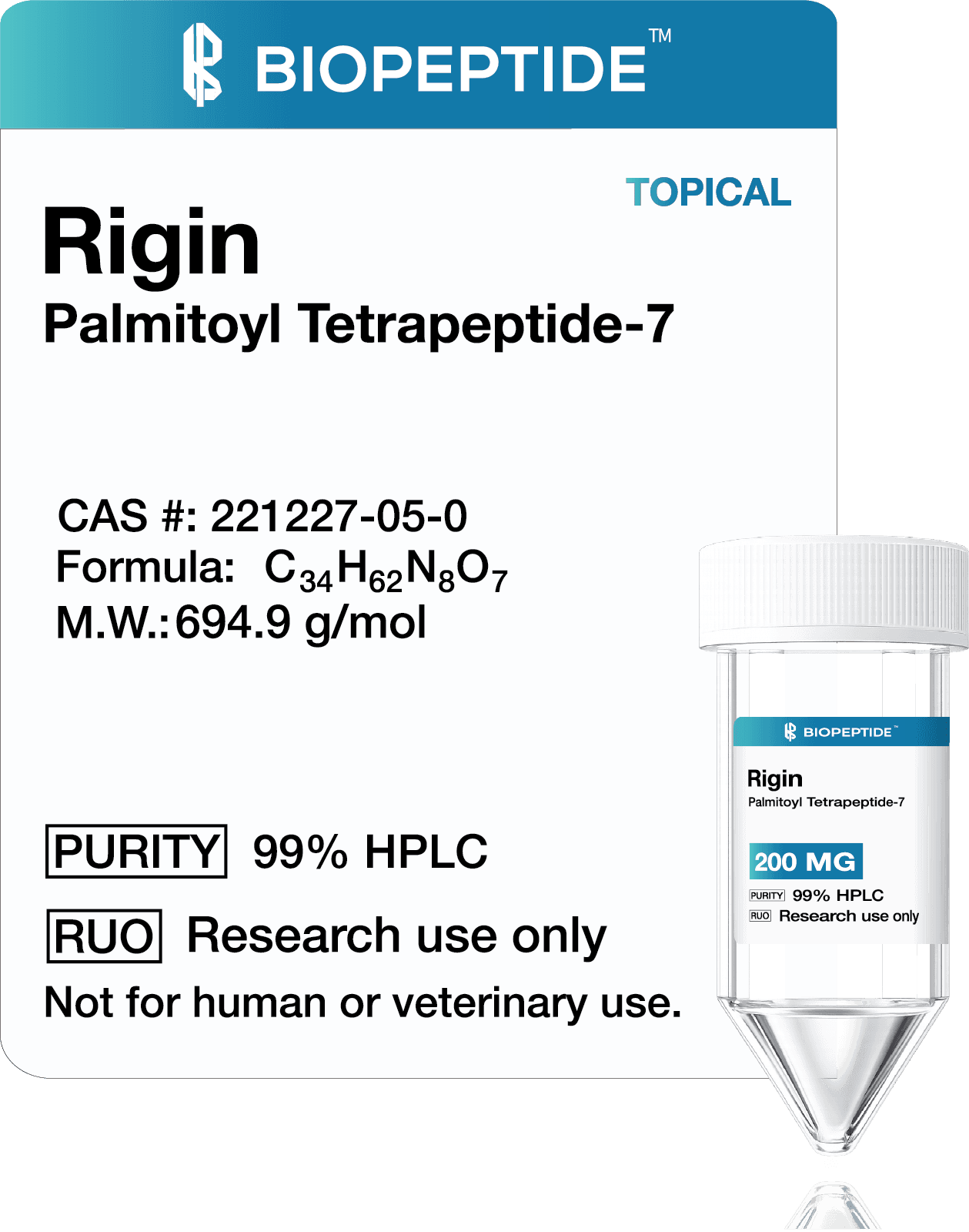 Rigin® (Palmitoyl Tetrapeptide-7) 200mg – Topical