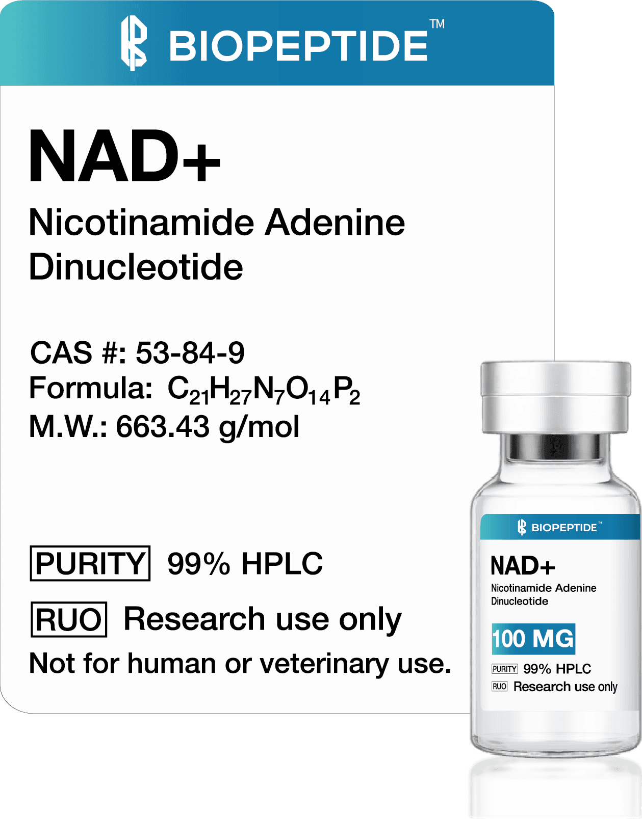 NAD⁺ (β-Nicotinamide Adenine Dinucleotide) 100mg