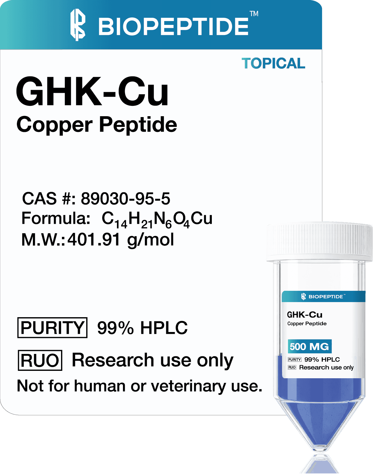GHK-Cu Copper Peptide 500mg