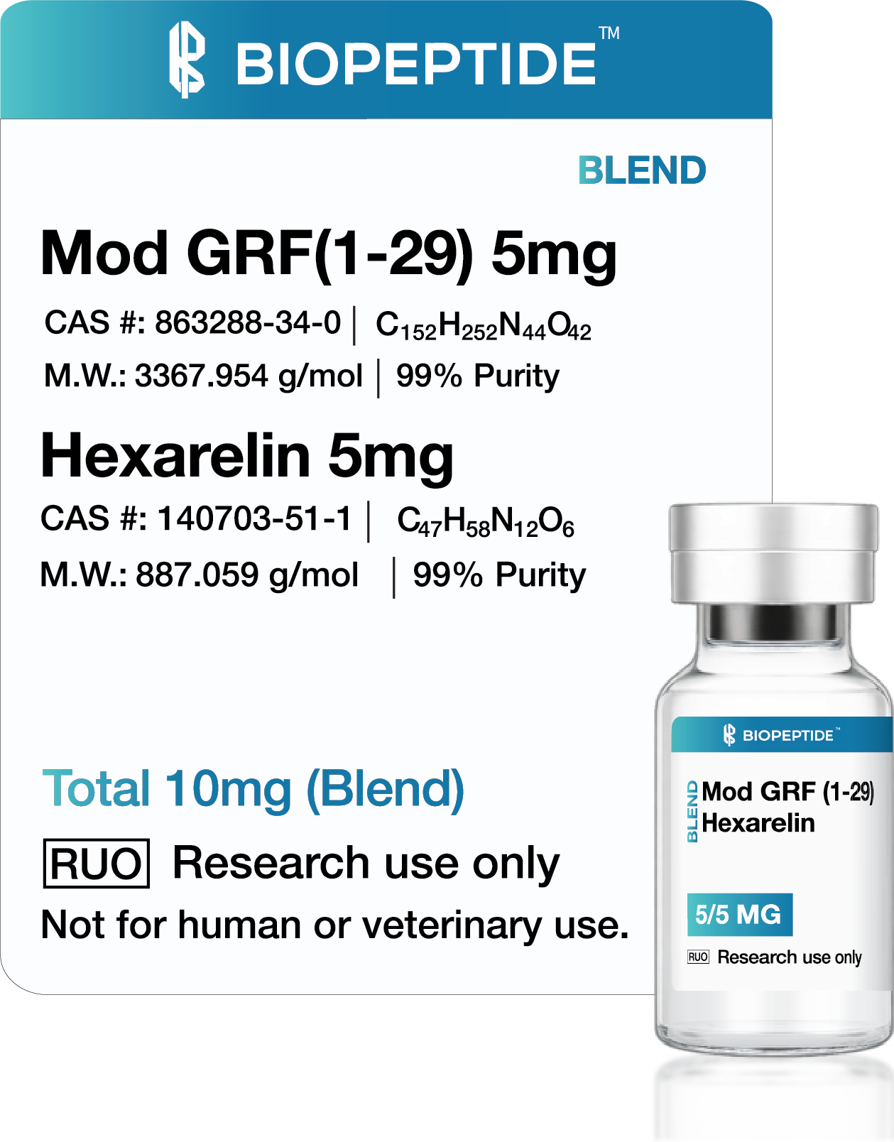 MOD-GRF (1-29) + Hexarelin Blend 10mg