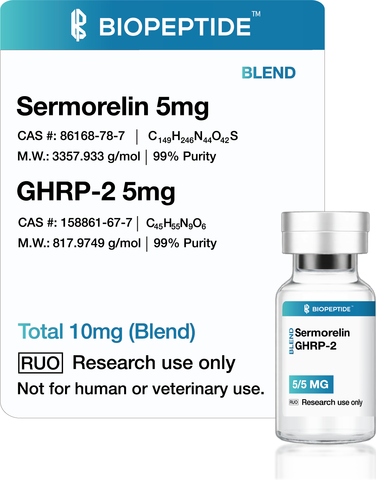 Sermorelin + GHRP-2 10mg Blend