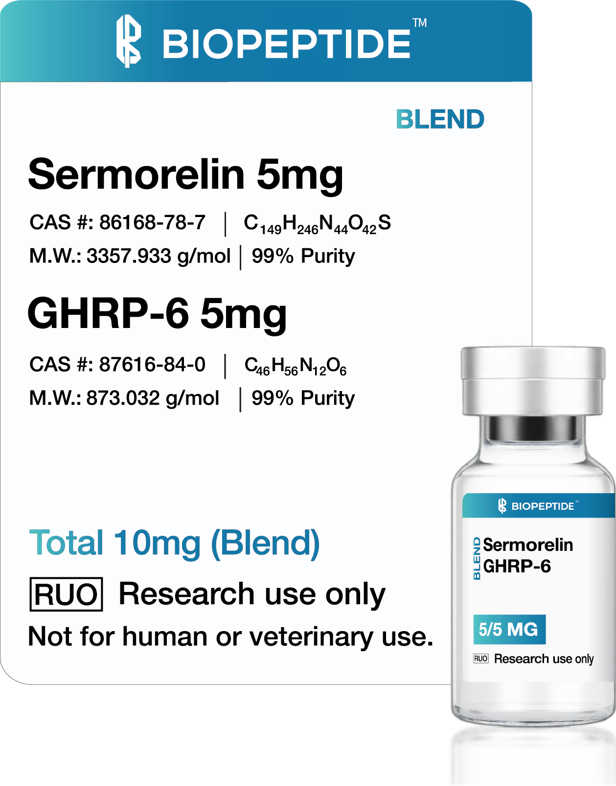 Sermorelin + GHRP-6 10mg Blend