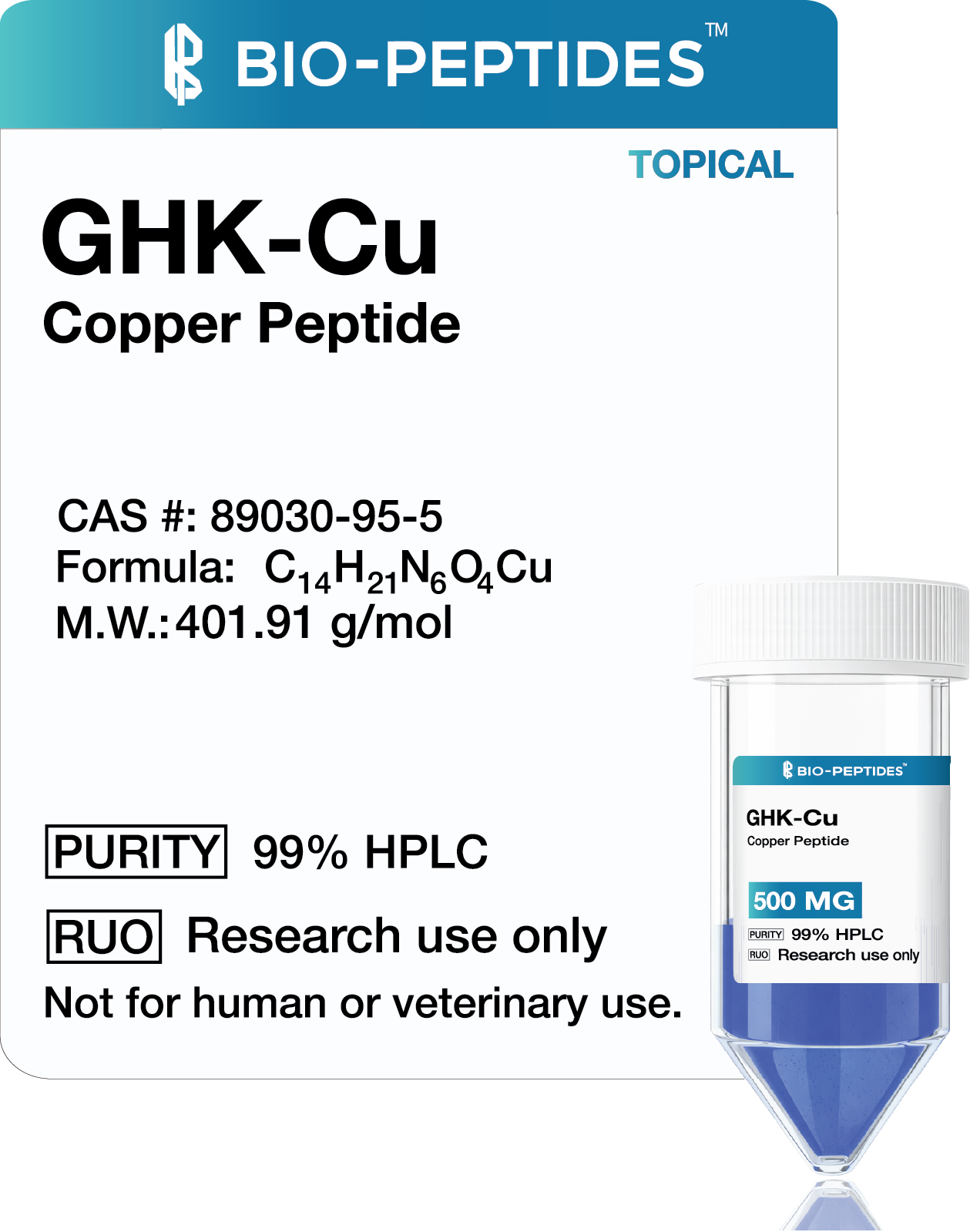 ghk cu 500mg GHK-Cu Copper Peptide 500mg (Topical) (CAS 89030-95-5)