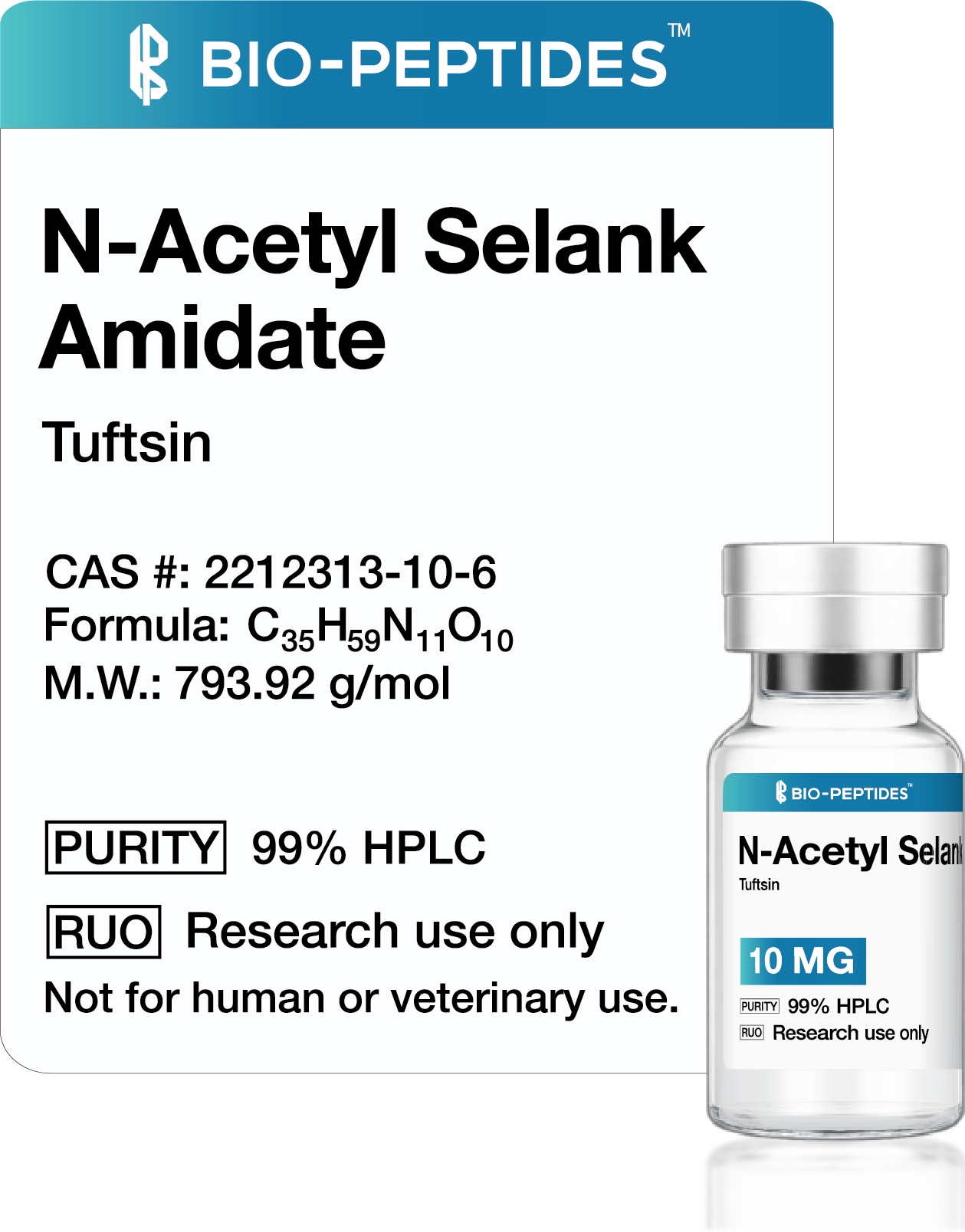 N-Acetyl Selank Amidate 10mg